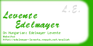 levente edelmayer business card